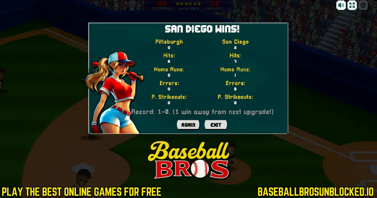Baseball Bros Cheerleader Win
