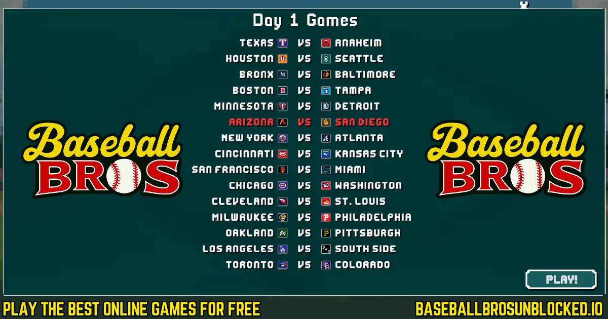 Baseball Bros Teams